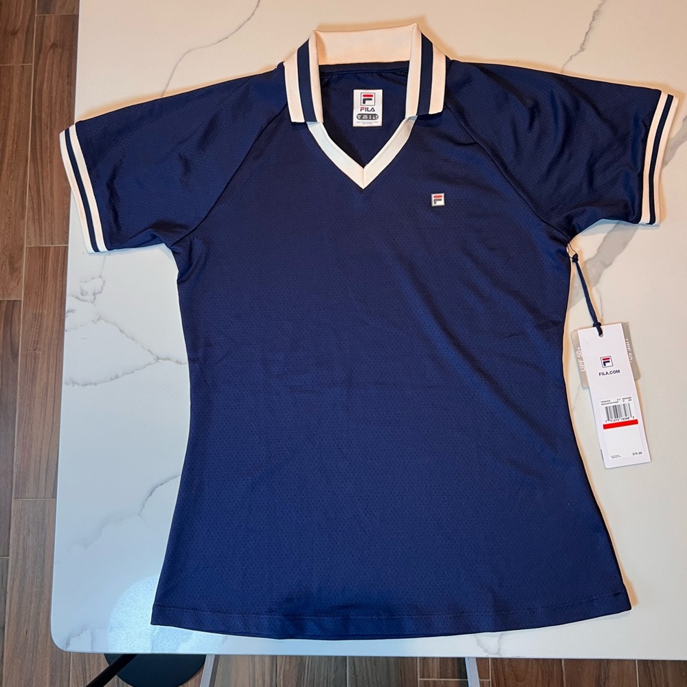 NWT, XS Fila Navy Blue Polo Shirt
